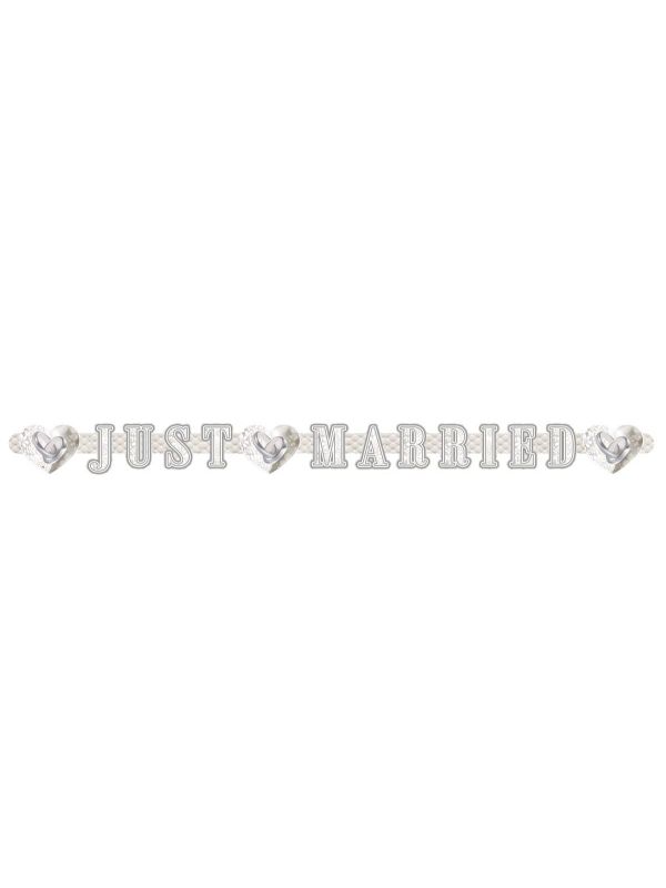Letterslinger Just Married Trouwringen 2 Meter