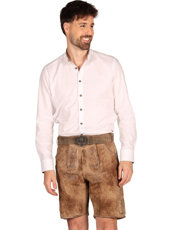 Licht Bruine Oktoberfest Lederhose Geitenleer Heren