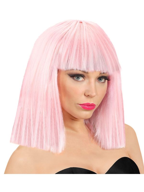 Licht Roze Showgirl Pruik