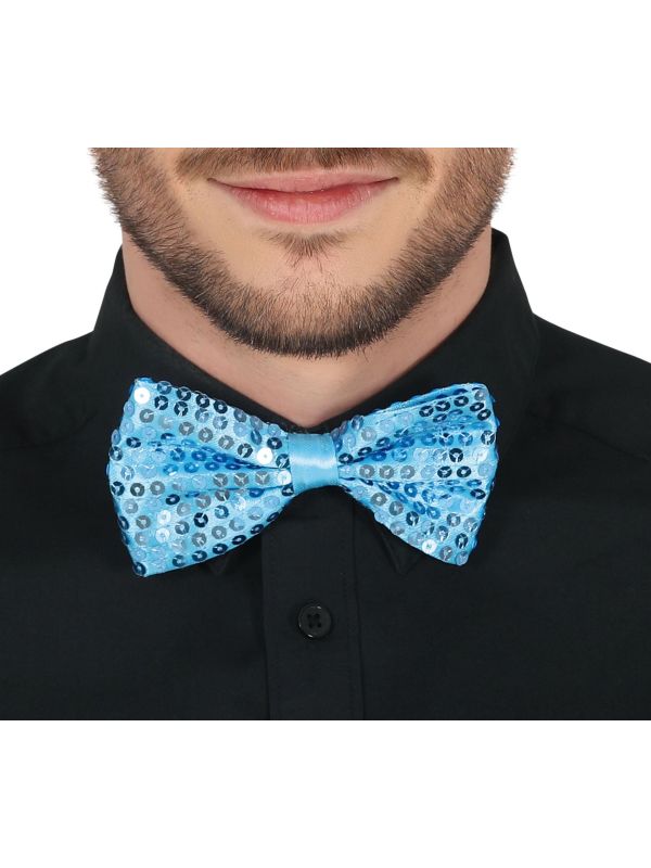 Lichtblauwe Pailletten Strik