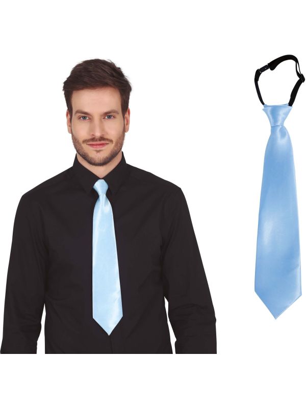 Lichtblauwe Retro Stropdas 45cm