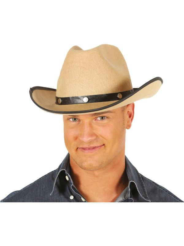 Lichtbruine Cowboyhoed Vilt