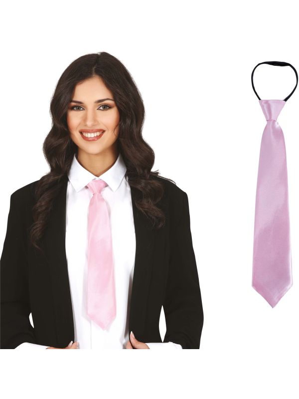 Lichtroze Retro Stropdas 45cm