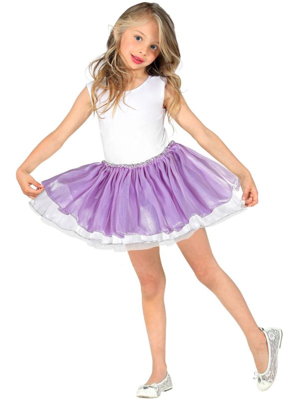 Lila Witte Tutu met Tule