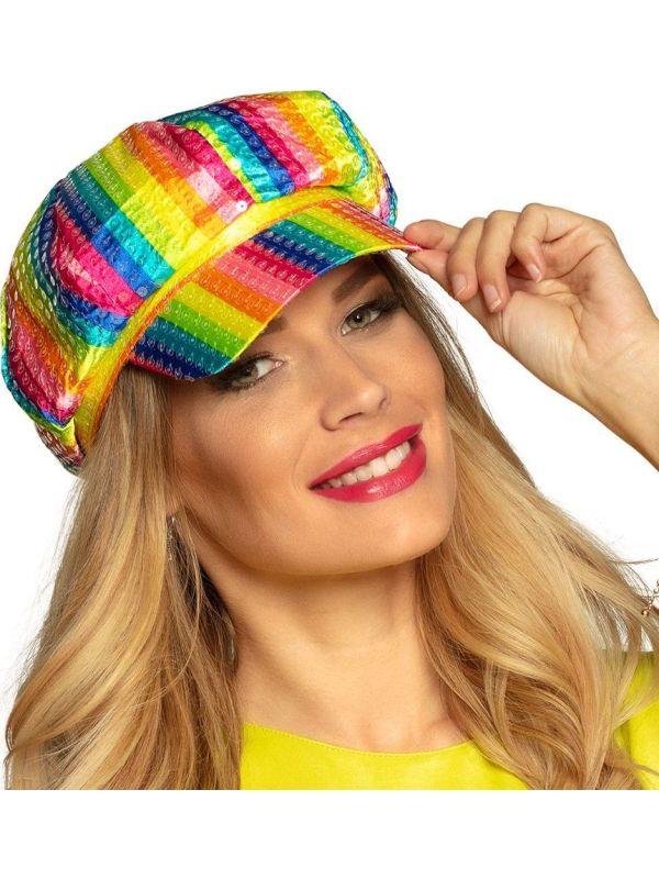 Lollipop Pailletten Regenboog Pet