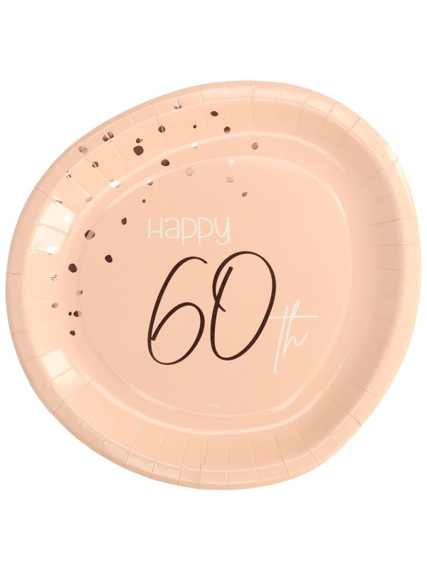 Lush Blush 60 Jaar Bordjes 8 Stuks