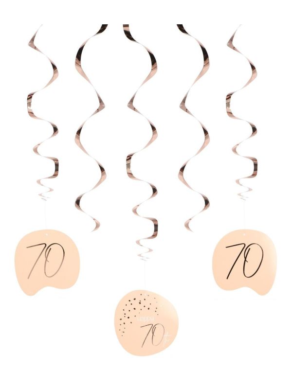 Lush Blush Happy Birthday 70 Swirl Decoratie