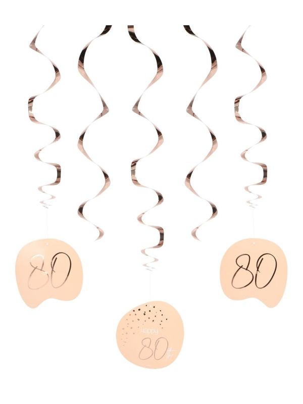 Lush Blush Happy Birthday 80 Swirl Decoratie