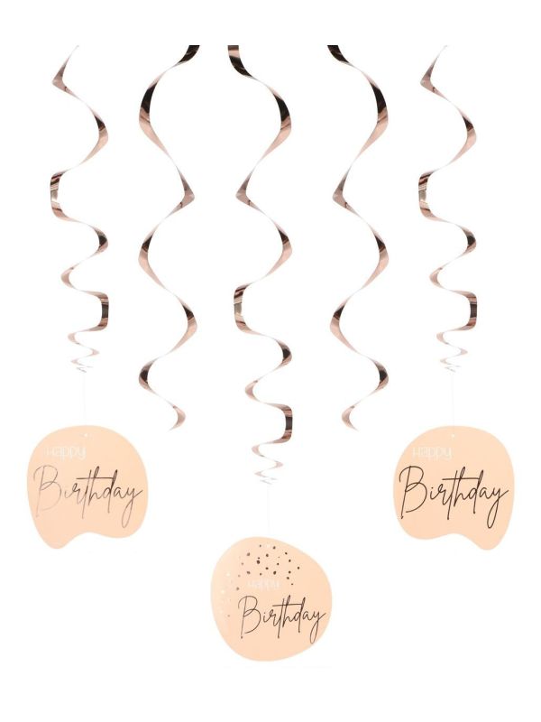 Lush Blush Happy Birthday Swirl Decoratie