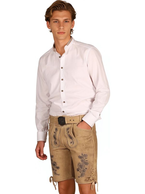 Luxe Beige Lederhose Geitenleer Heren Oktoberfest