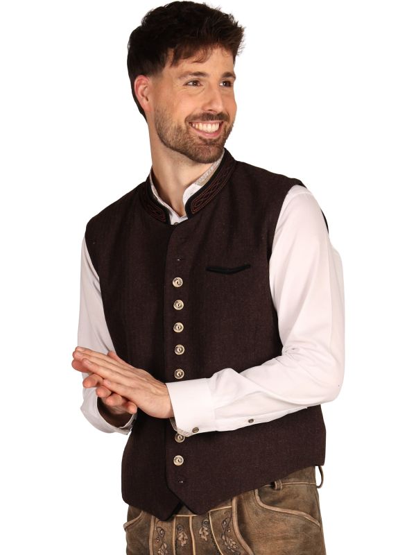Luxe Bruin Tiroler Vest Heren Oktoberfest