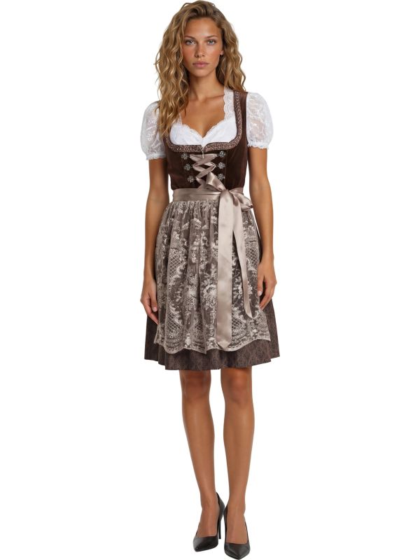 Luxe Bruine Dirndl Dames Oktoberfest