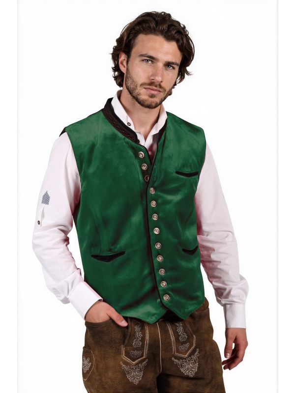 Luxe Groen Tiroler Vest Heren Oktoberfest