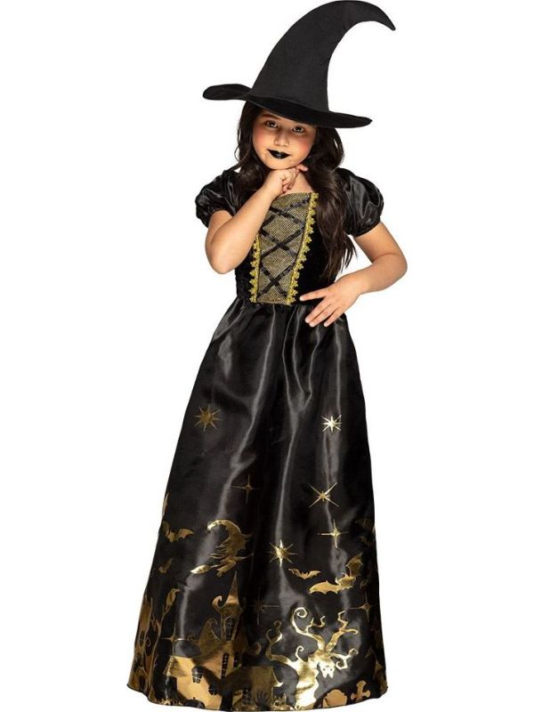 Luxe halloween heksenjurk meisje
