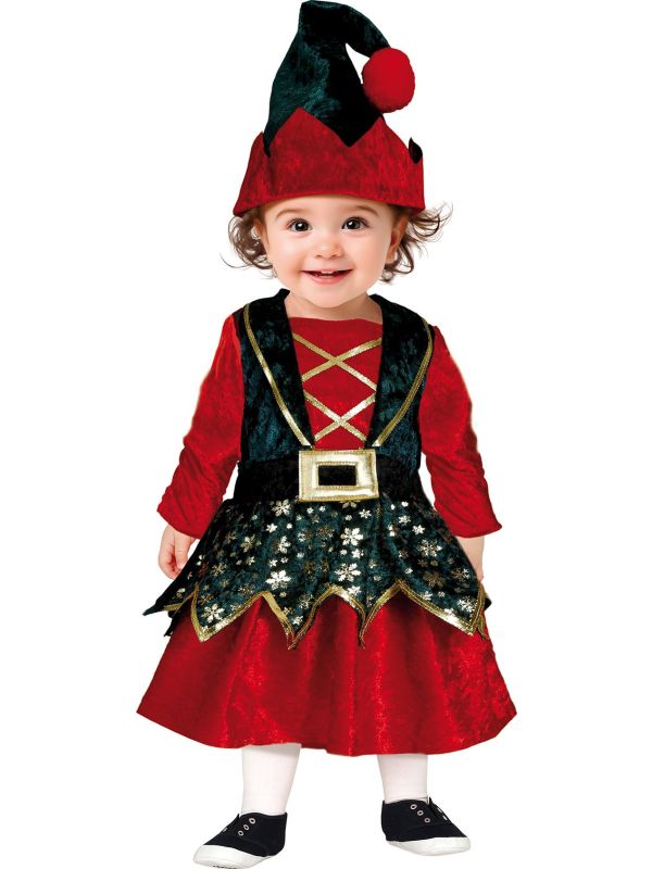 Luxe Kerst Elf Jurkje Baby