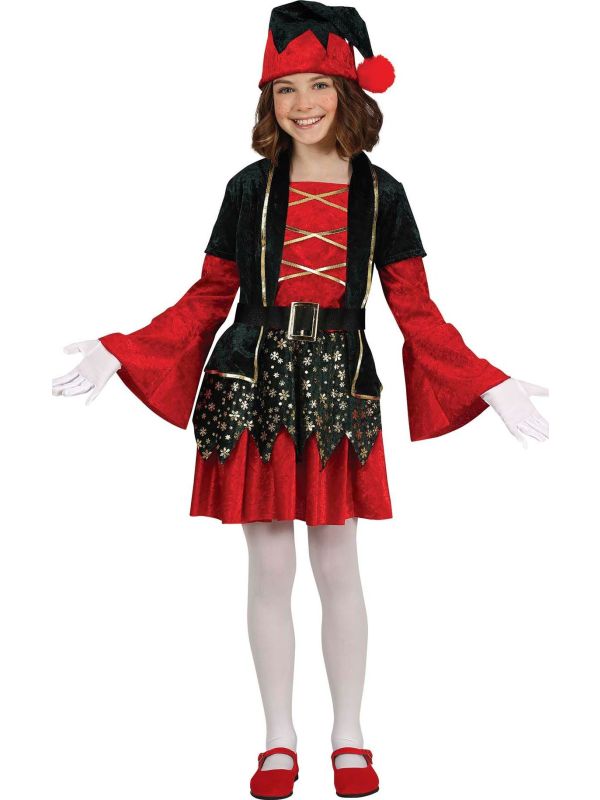 Luxe Kerst Elf Jurkje Kind