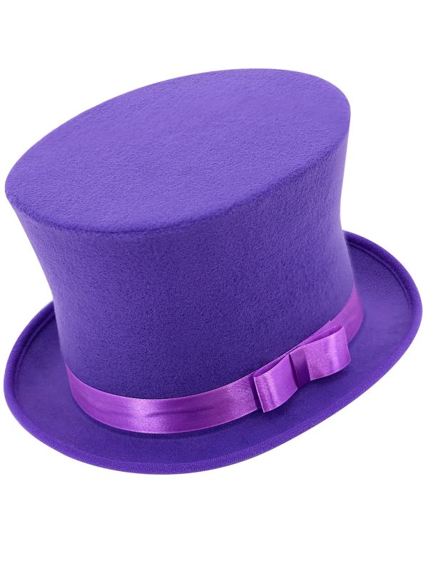 Luxe Paarse Hoge Hoed