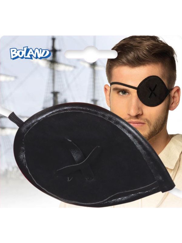 TMIL Hoge Kwaliteit PU Lederen Ooglapje, Middeleeuwse Retro Gotische Piraat Ooglapje Blinddoek Met Verstelbare Maat Elastiek Voor Dames Heren Halloween Cosplay Rekwisieten,Right