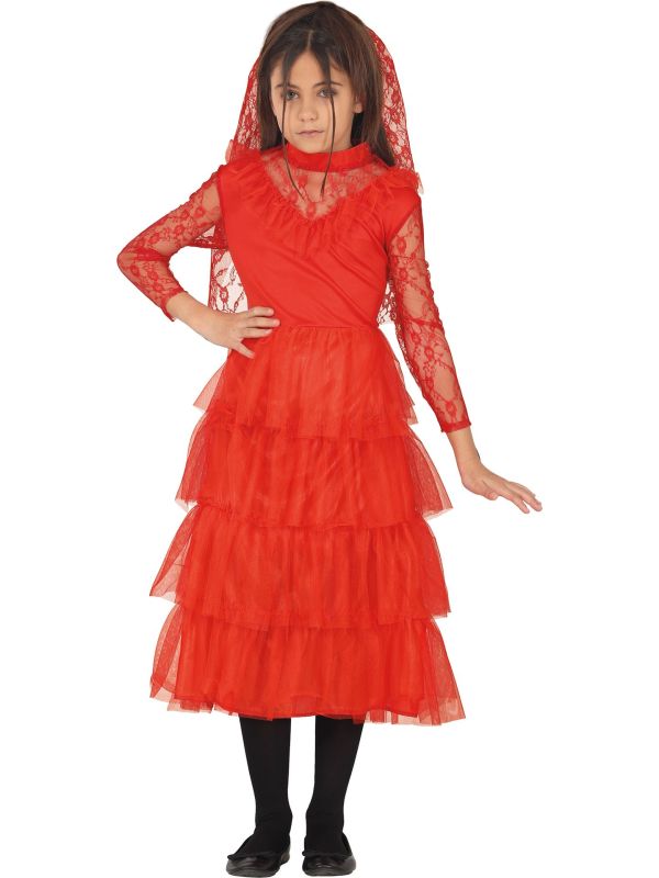 Lydia Beetlejuice Rode Jurk Meisjes