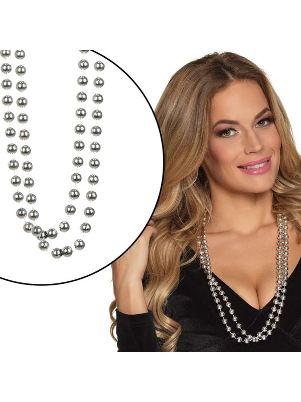 Magali Dubbele Parelketting Zilver