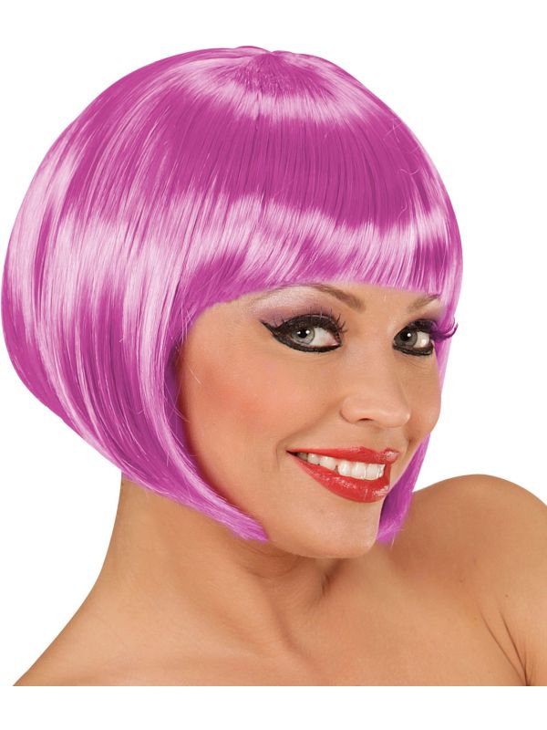 Magenta Boblijn Pruik