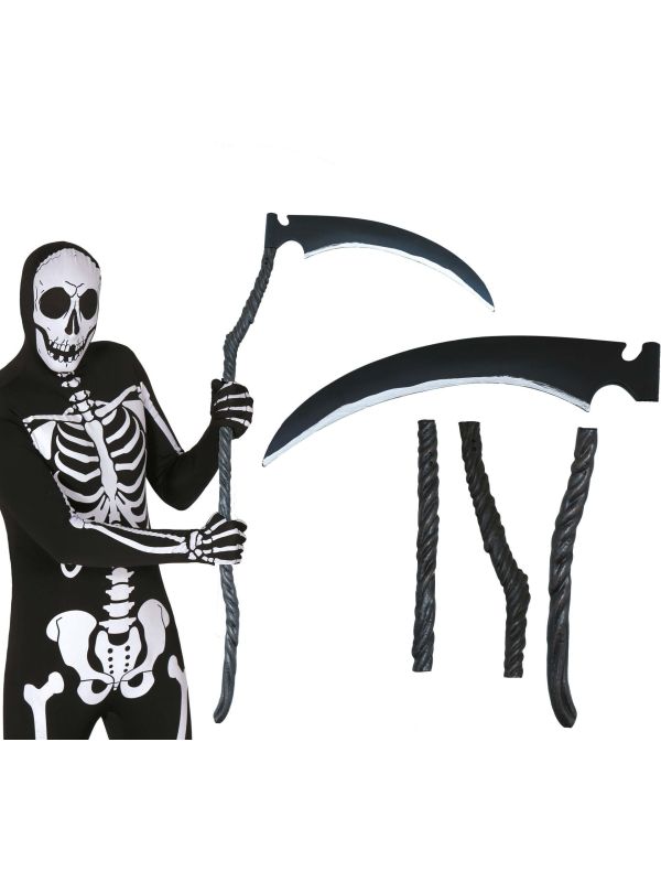 Magere Hein Zeis Zwart Halloween Groot