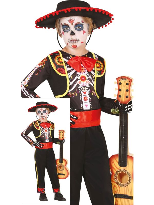 Mariachi Skelet Kostuum Kind