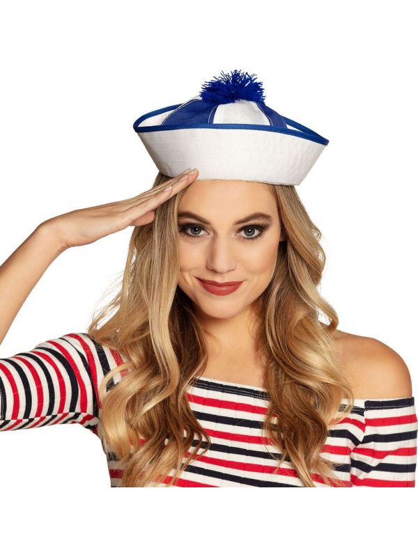 Marine Matroos Petje Wit Blauw