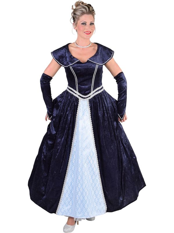 Markiezin Jurk Blauw Dames