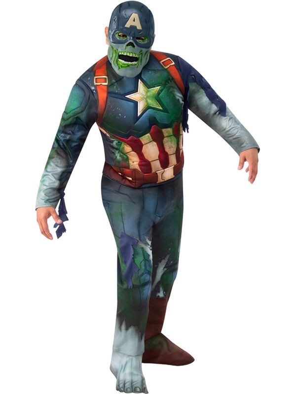 Marvel Zombie Captain America Kostuum Heren Halloween