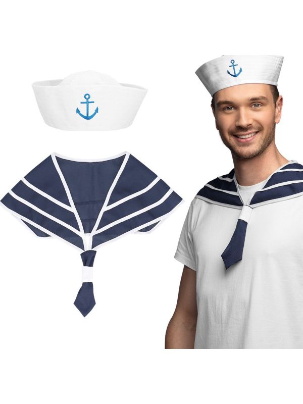 Matroos Accessoireset Heren Hoedje En Kraag