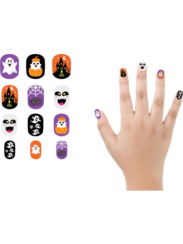 Meerkleurige Halloween Nagels Kinderen
