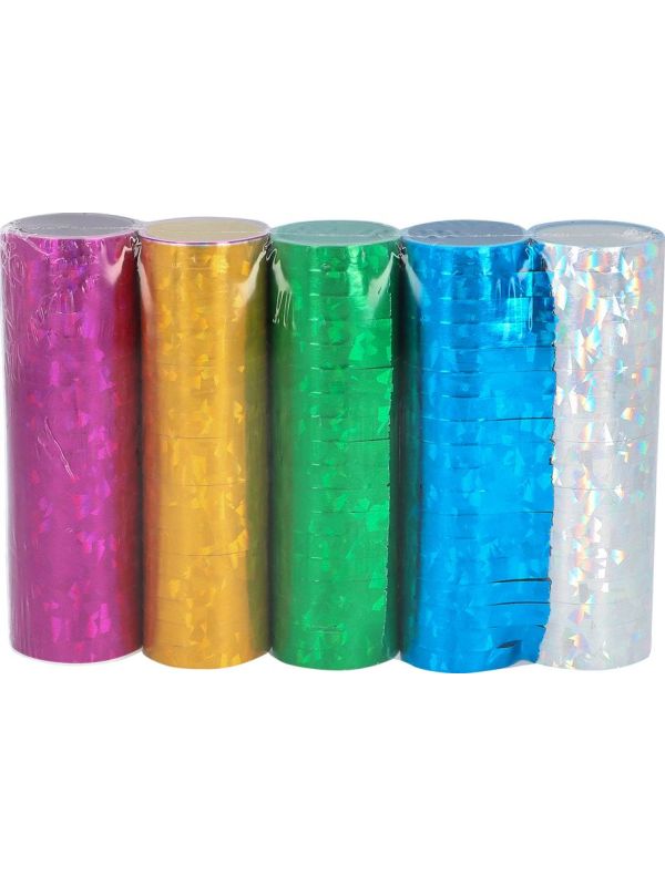 Meerkleurige Holografische Serpentines Set