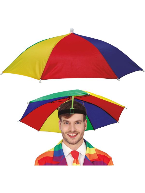 Meerkleurige Paraplu Hoed