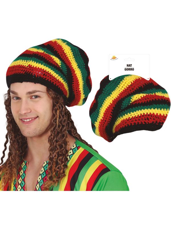 Meerkleurige Rastamuts