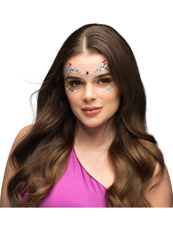 Meerkleurige Stralende Gezichtsjuwelen Festival