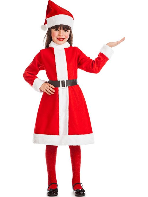 Meisjes Kerstkostuum Carol Claus