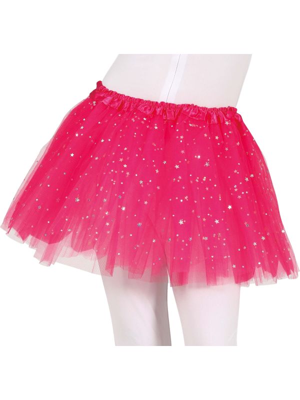 Meisjes Tutu Fuchsia Roze Sterren 30cm