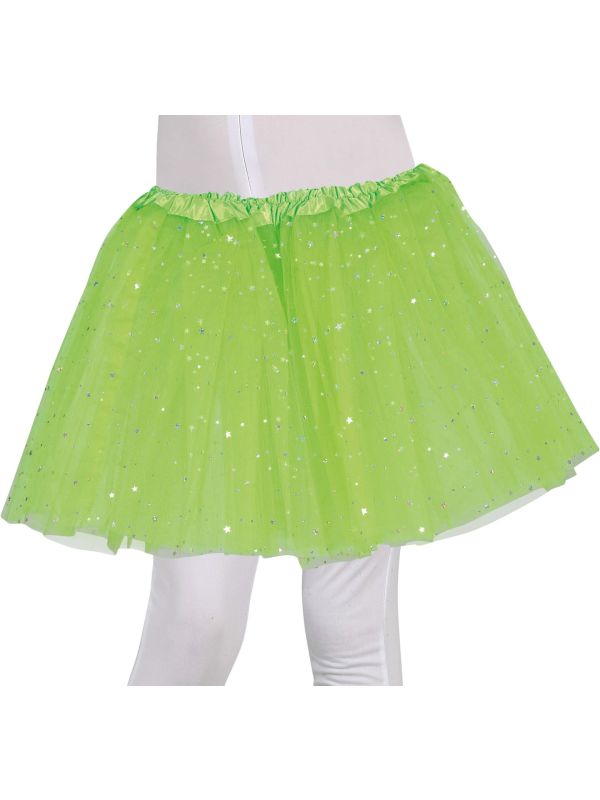 Meisjes Tutu Sterren Limoen Groen 30cm