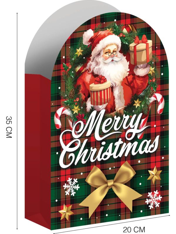 Merry Christmas Kerst Papieren Snoepzakjes 6 Stuks