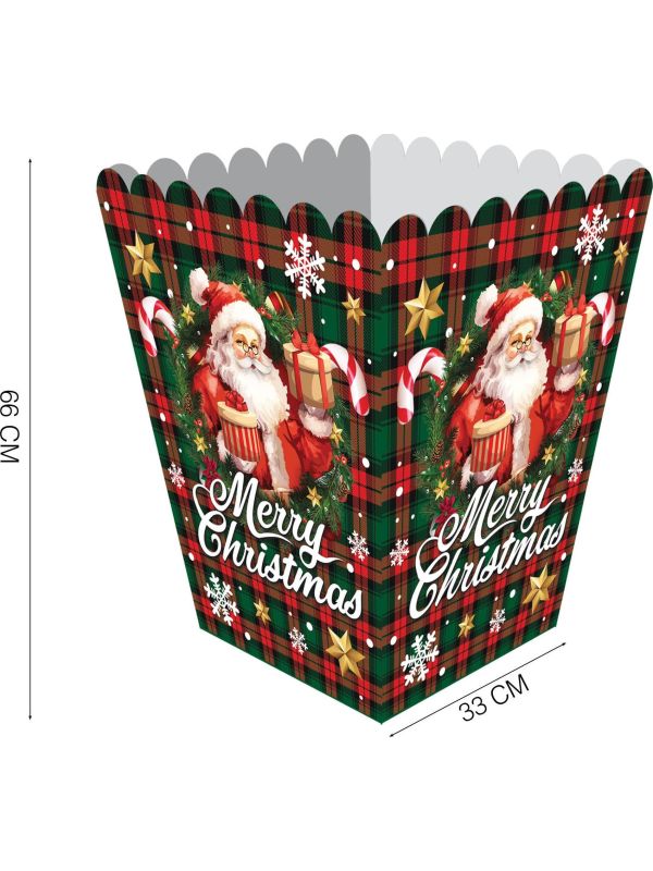 Merry Christmas Kerst Popcorn Bakjes 6 Stuks