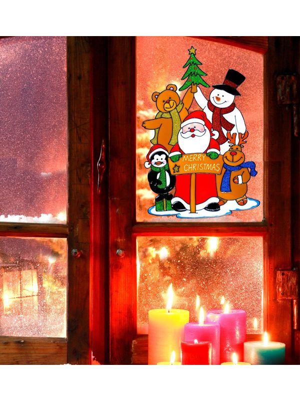 Merry Christmas Raam Sticker