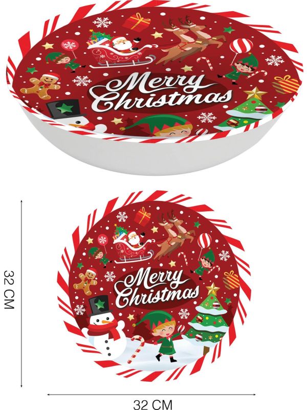 Merry Christmas Schaal Plastic