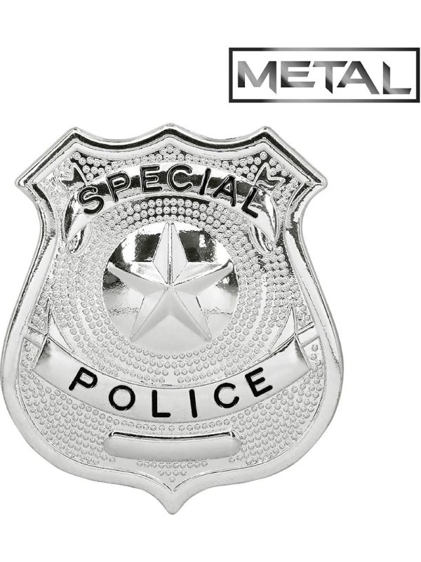 Metalen Politie Badge Speciale Politie Volwassenen
