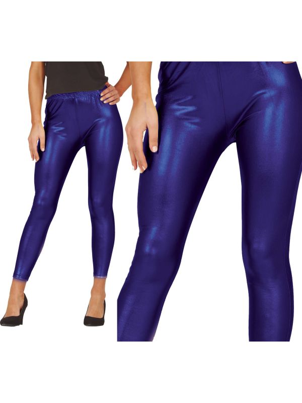 Metallic Blauw Legging Dames