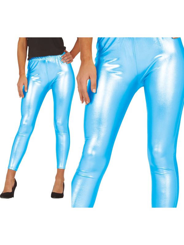 Metallic Lichtblauwe Legging Dames