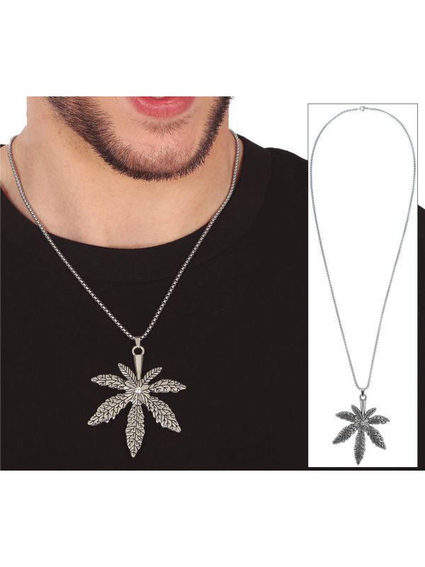 Metallic Marihuana Ketting