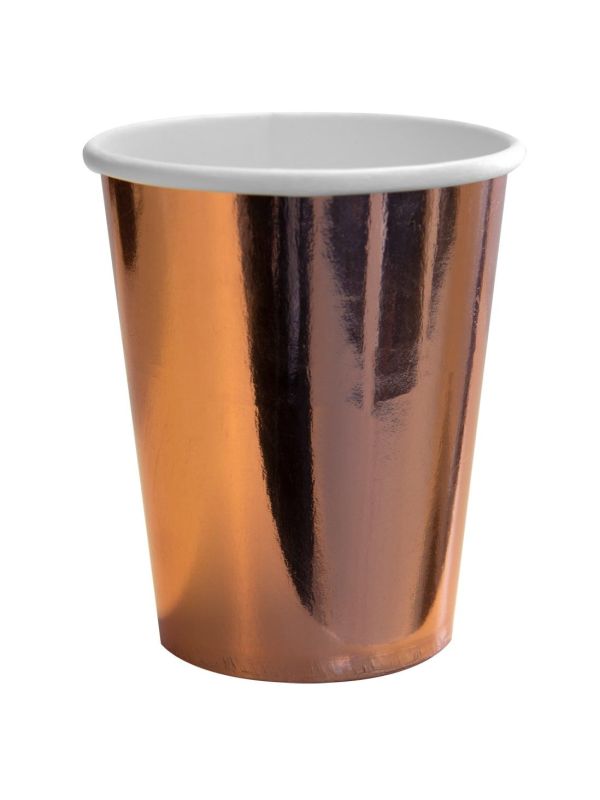 Metallic Wegwerp Bekers Rose Goud