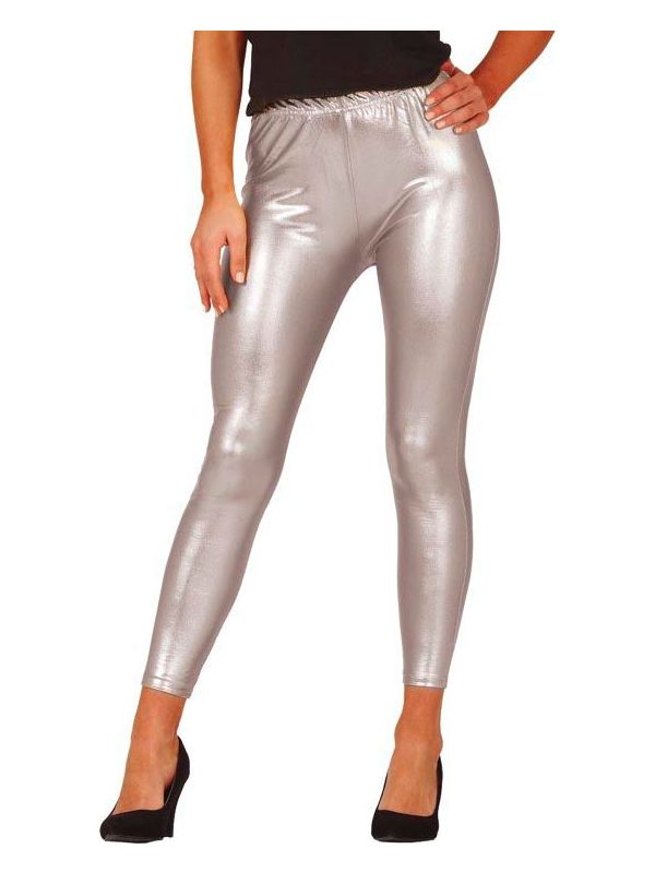 Metallic Zilver Legging Dames