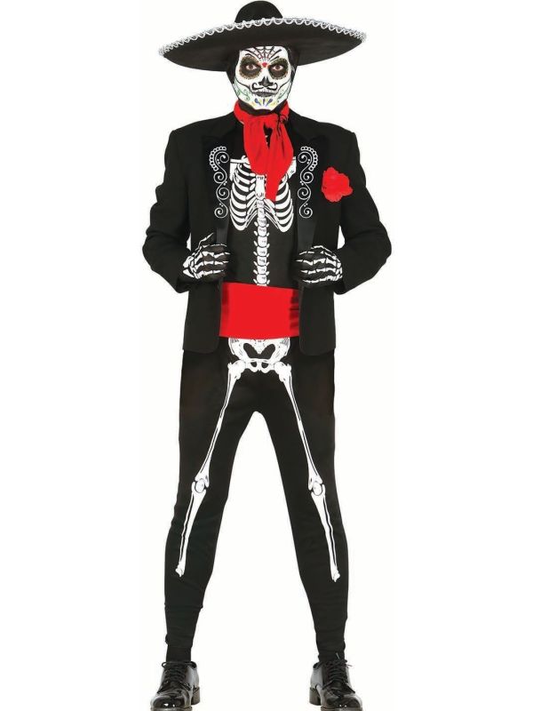 Mexicaan Skelet Kostuum Jongens 14-16 Jaar